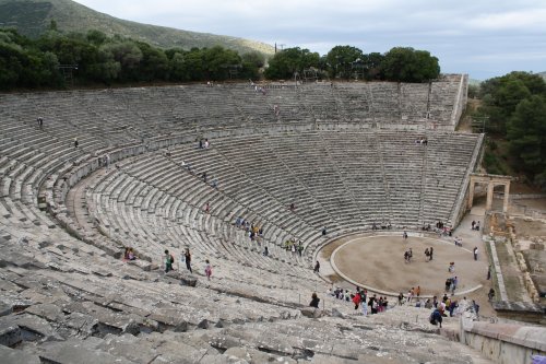 O teatro grego de Epidauro.