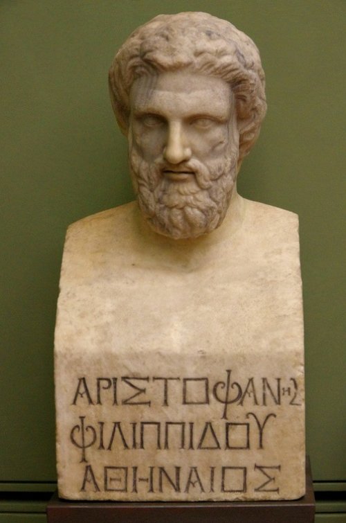 Busto de Aristófanes. Galeria Uffizi, Florença.